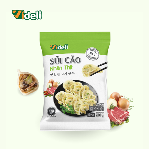 Sủi cảo nhân thịt Videli 500g